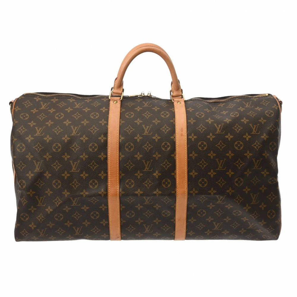 LOUIS VUITTON Monogram Keepall Bandoulire Brown Canvas Boston Bag